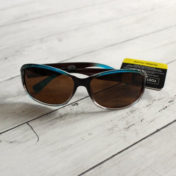 Foster Grant Women\'s Polarized Sunglasses Brown Blue